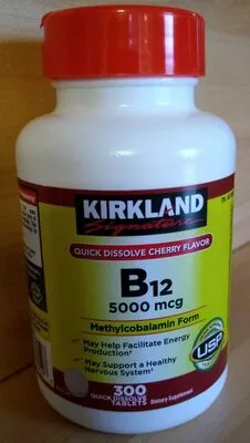 Quick Dissolve B_12 Kirkland Signature,  Costco,  Kirkland 300 Tablets, code 0096619879526