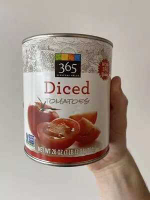 Diced Tomatoes 365 Everyday Value, Whole Foods Market Ip  Lp 28 oz, code 0099482401160