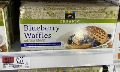 365 everyday value, blueberry waffles 365 Everyday Value,   Whole Foods Market  Inc. , code 0099482436971