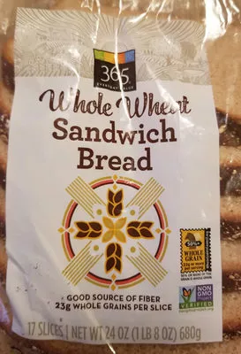 Whole Wheat Bread 365 Everyday Value, Whole Foods Market  Inc. 680 g, code 0099482455859