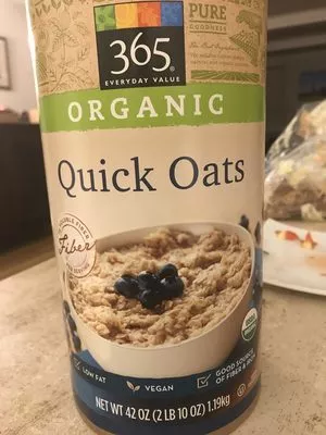 Organic Quick Oats 365 everyday value 1.19kg, code 0099482461850