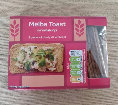 Melba Toast By Sainsbury's, Sainsbury's 100g, code 01048162