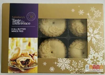 6 All Butter Mince Pies Sainsbury's 370 g e, code 01102680