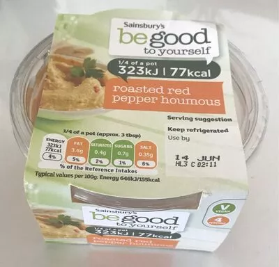 Be Good to Yourself Roasted Red Pepper Houmous Sainsbury's , code 01175462