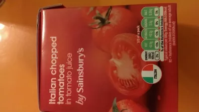 Italian chopped tomatoes in tomato juice by sainsbury's 390 g, code 01268423