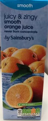 Juicy & zingy smooth orange juice Sainsbury's 1l, code 01305333