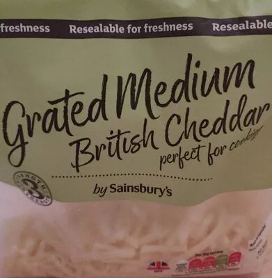 Grated Medium British Cheddar Sainsbury's 500g, code 01408751