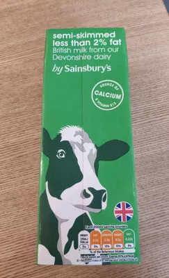 Semi-skimmed less than 2% fat British milk Sainsbury's 1l, code 01531053