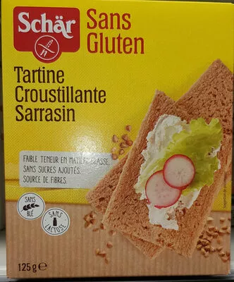 tartine croustillante sarrasin schär 125 g, code 02255729