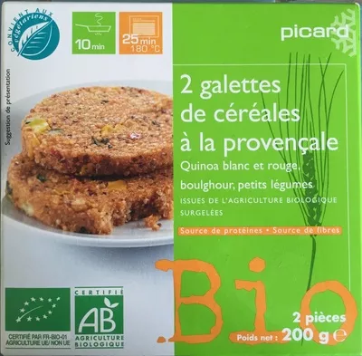 2 Galettes de Céréales à la Provencale Picard 200 g, code 0278800872558