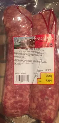 Saucisson à cuire Saveur Bressanes , code 0292325048489