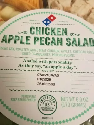 Chicken Apple Pecan Salad Domino's Pizza 170 g, code 04200116