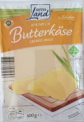 Butterkäse cremig-mild 45% Fett i.Tr. Gutes Land, Netto 400 g, code 04595736