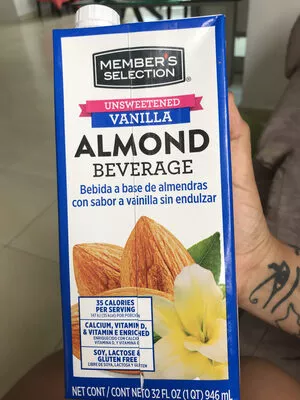 Almond beverage unsweetned vainilla Member’s Selection 946 ml, code 0607766475266