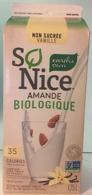 So nice organic almond vanilla Earth’s own 1.75 L, code 0626027121049