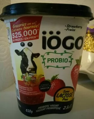 Yogourt Iogo Probiotique 2.5% Sans Lactose (fraises) Ultima , code 0629025430090