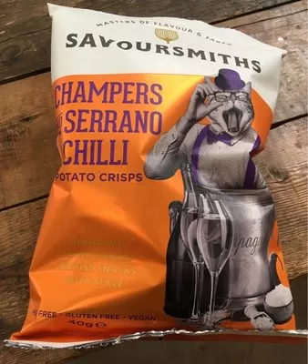 Champers and serrano chili potato crisps  , code 0643131511924