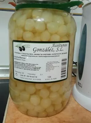 Cebolla blanca en vinagre aceitunas gonzalez , code 0656272835484