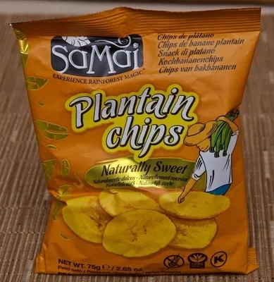 Samai Naturally Sweet Plantain Chips Samai 75 g, code 0832697000595