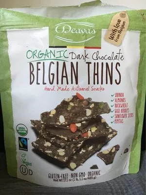 Deavas, dark chocolate belgian thins Deavas , code 0876012010418