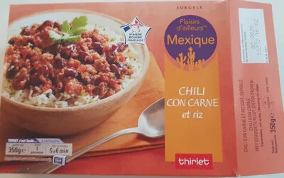 Chili con carne et riz thiriet 350 g, code 08781510