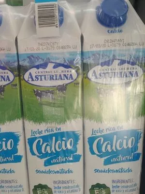 Leche asturiana calcio semidesnatada Central Lechera Asturiana , code 09858589