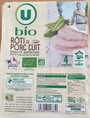 Rôti de porc cuit U 160 g, code 10366066