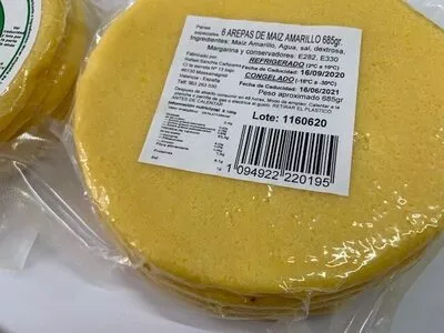 AREPA DE MAIZ AMARILLO TRILLADO AREPAS LA ABUELITA 685 g, code 1094922220195