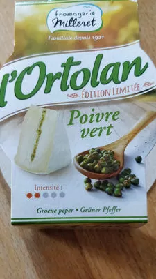 L'ortolan Poivre Vert Fromagerie Milleret 135 grs, code 11183032