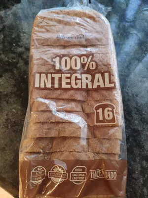 Pan de molde 100% integral Hacendado 460 g, code 12344824