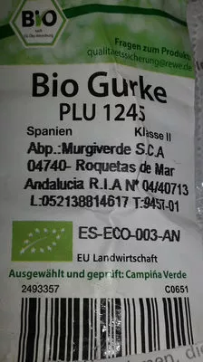 Bio Gurke Rewe 1, code 17032717