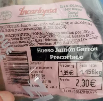 Hueso jamón Garrón Precortado  , code 19531039