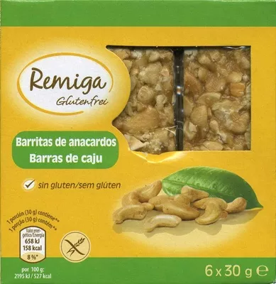 Barritas de anacardos Remiga 180 g (6 x 30 g), code 2000000011123