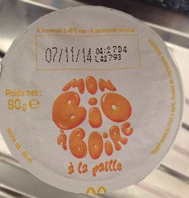 Mon Bio à Boire à la paille Fraise-Mûre McDonald's, Senagral 90 g, 84 ml, code 2000000011985