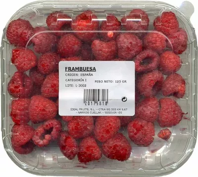 Frambuesas Ideal Fruits 125 g, code 2000000020011