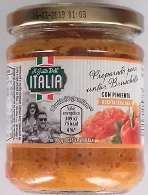 Preparado para untar Bruscheta con pimiento Il Gusto Dell' Italia, Italia 170 g, code 2000000049310