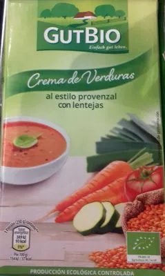 Crema de Verduras al estilo provenzal con lentejas GutBio 1 kg, code 2000000089574