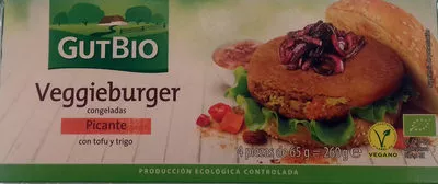 Veggieburger congeladas Picante con tofu y trigo Gutbio 260 g (4 x 65 g), code 2000000089579