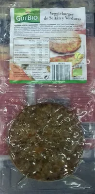 Veggieburger de Seitán y Verduras GutBio 140 g (2 x 70 g), code 2000000092215