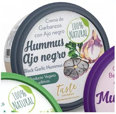 Hummus de Ajo Negro 100% Natural Taste shukran 230 g, code 2000000109261