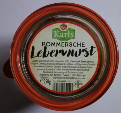 Pommersche Leberwurst Karls 250 g, code 2000176600002