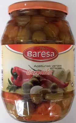 Aceitunas verdes partidas aliñadas a la gazpachaBaresa Baresa 950 g (neto), 600 g (escurrido), 960 ml, code 20033354