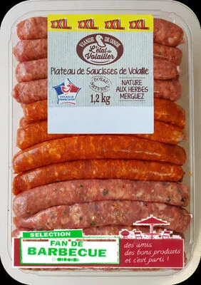 Plateau de saucisses de volaille L'étal du volailler 1200 g, code 20054038