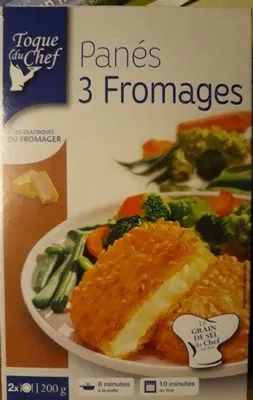 Panés 3 Fromages Toque du Chef 200 g, 2 panés de 100 g, code 20056124