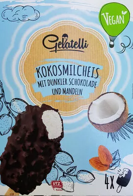 Kokosmilcheis Gelatelli 276 g (4 x 69 g), 360 ml (4 x 90 ml), code 20092016