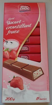 Goût Yaourt - croustillant fraise Mister Choc 200 g, code 20131548