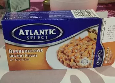 Berberechos Atlantic Select 120 ml e / 111 g / 63 g égoutté escurrido, code 20138493