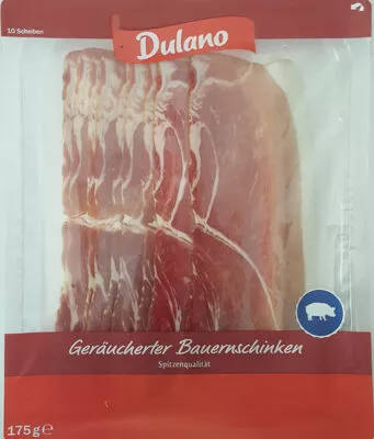 Geräucherter Bauernschinken Dulano, Lidl, Bell Deutschland GmbH & Co. KG 175 g, code 20142186