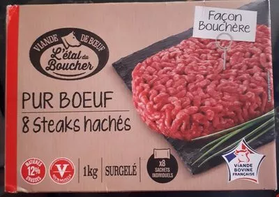 8 steaks hachés façon bouchère L'Étal du Boucher 1 kg, code 20146146