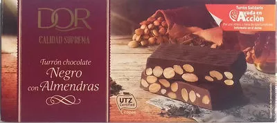 Turrón chocolate negro con almendras Dor 250 g, code 20186517